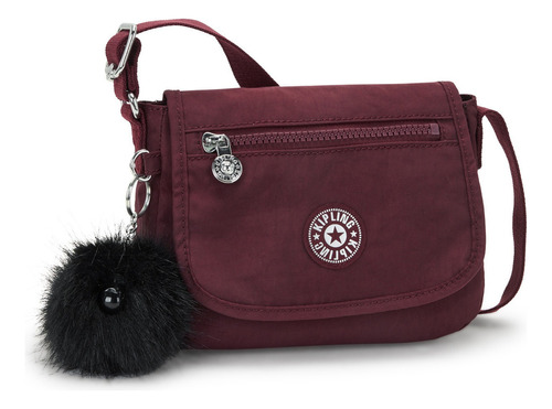 Bolsa Crossbody Kipling Ki44855hc Diseño Lisa  Deep Burgundy Gg