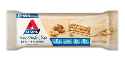 Atkins Wafer Crisps Peanut Butter 5 Barras