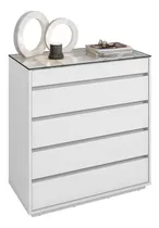Comprar Cômoda Gaveteiro Porta Jóia Quarto 5 Gavetas Belize - Branco
