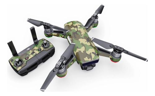 Calcomanía De Camuflaje De Bosque Para Dron Dji Spark Kit -