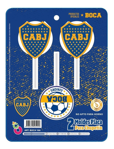 Set 2 Molde Chupetín Boca Fútbol Candy Bar - Ciudad Cotillón