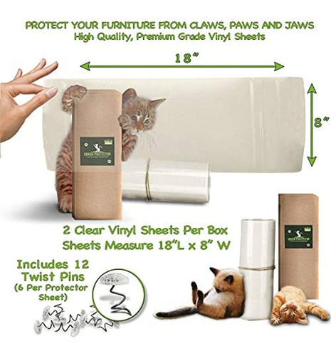 Imagen 2 de 5 de Protector De Sofa - Disuasion De Arañazos De Gato | Repel