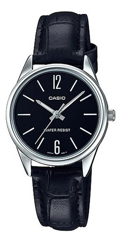 Reloj Casio Ltp-v005l-1b Para Dama Negro Negro