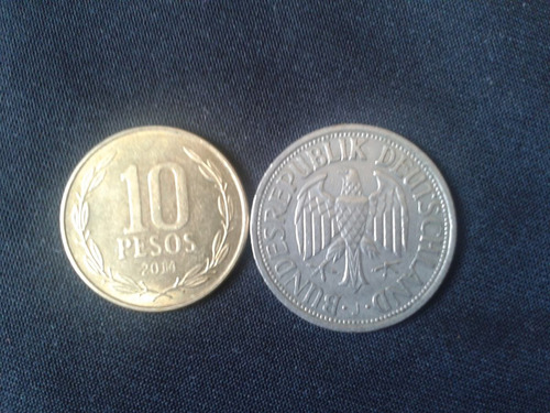 Moneda Alemania Federal 1 Mark Níquel 1959 Ceca J (c26)
