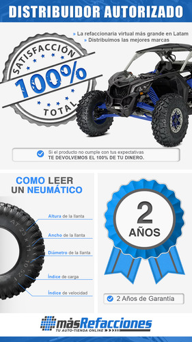 Par De Llantas Atv / Utv 22x7-10 Italika Original