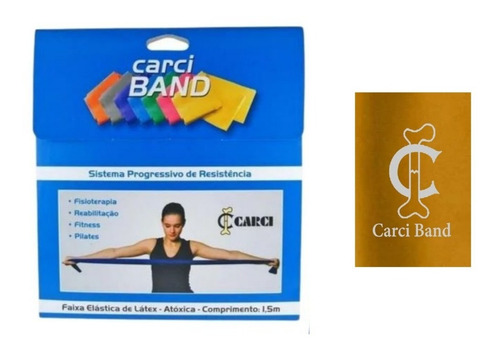 Carci Band Laranja Resistencia Extra Forte Faixa Elastica C