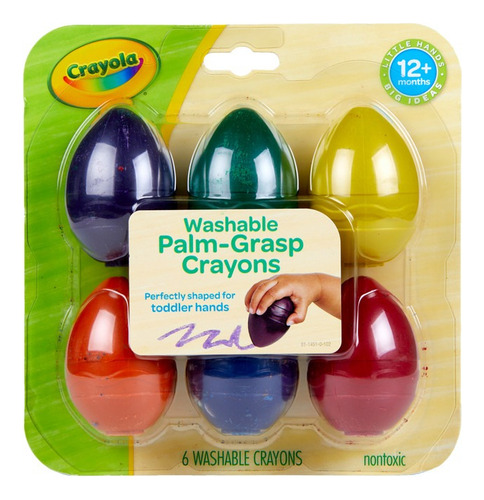 Lápis de cor em forma de ovo Lápis laváveis X 6 unidades