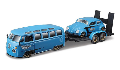 Carro Coleccionable Volkswagen Van Samba/beetle Escala 1/24