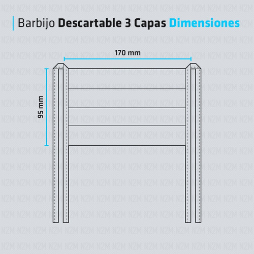 Imagen 4 de 10 de Barbijo Mascara Antibacterial 3 Filtros Prevencion Pack 20