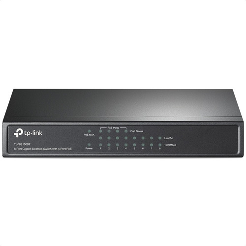 Switch 8 Puertos Tp-link Tl-sg1008p Poe Gigabit 10/100/1000