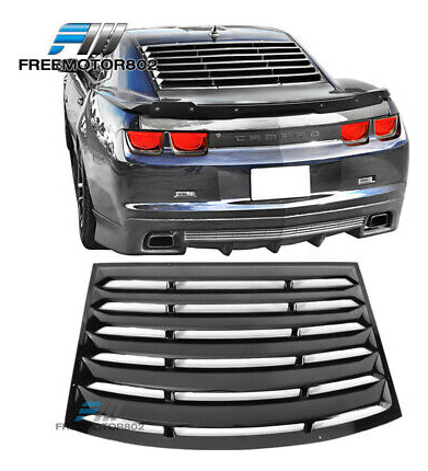 Fits 10-15 Chevy Camaro Gloss Black Window Louver Sun Sh Zzg