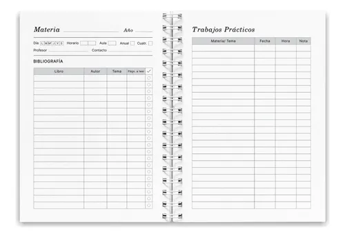 comprar Pdf Imprimible Agenda Universitaria Perpetua