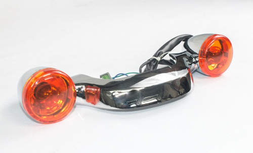 Imagen 4 de 6 de Barra Direccionales Traseras Cromo Foco Para Harley Touring