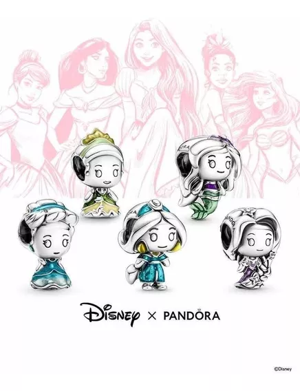 Lote Charms Pandora Princesas Disney Colección Completa