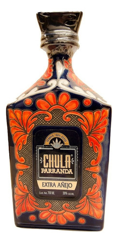 Tequila Artesanal Chula Parranda Extra Añejo Cerámica 750 Ml