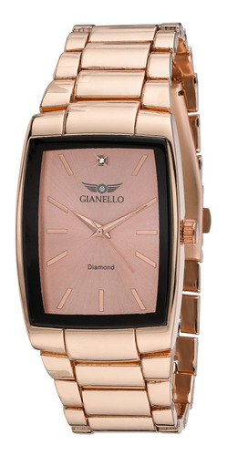 Reloj Hombre Gianello Gnl7761rg Cuarzo Pulso Oro Rosa En