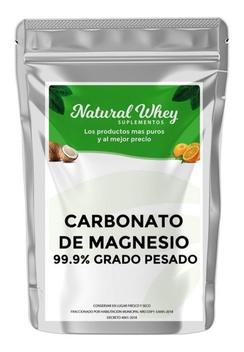 Carbonato De Magnesio Puro Pesado 500 Gr Usp Alemán