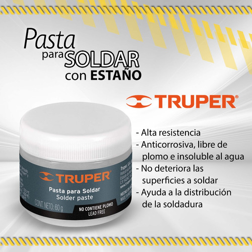 Pasta Para Soldar Con Estaño Truper 60gr 19337 / 10235