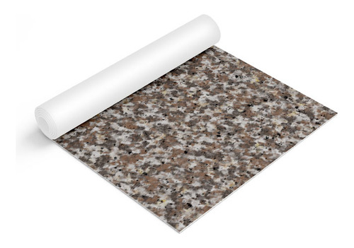 Papel Parede Mod 017 0.50x12 Granito Marrom Castor Vinilico