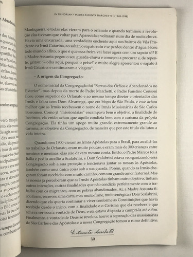 Livro In Memoriam Madre Assunta Marchetti (1948-1998) S. Assunta Marchetti - F1