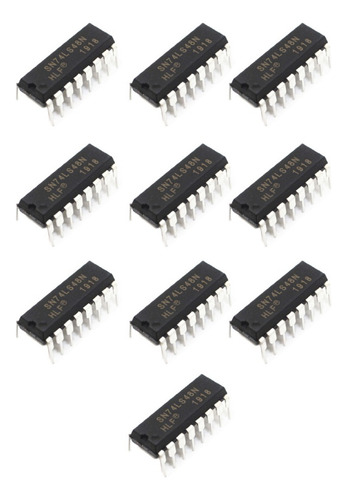 74ls48 Decodificador Bcd A 7 Seg Catodo Comun 10 Piezas Kit