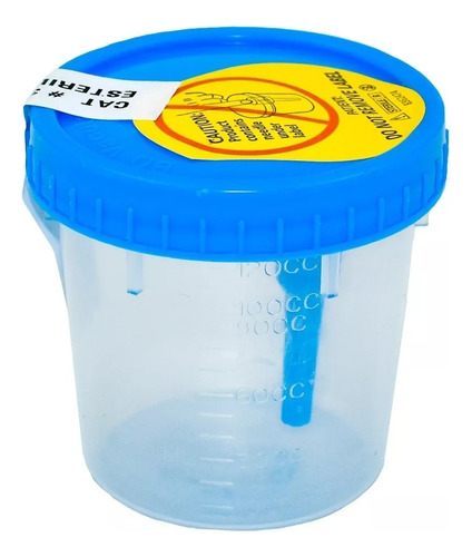 Vaso Colector Orina Tapa Azul 120ml C/disp. De Transferencia