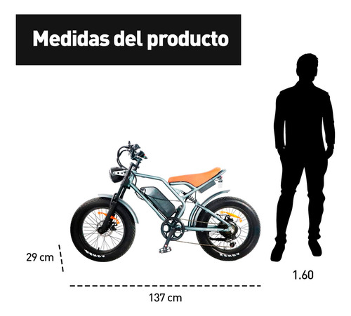 Bicicleta Eléctrica 51km/h Motor 48v/750w Pantalla Colorida Color Negro