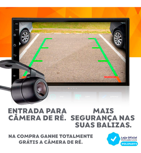 Kit Multimidia Android Hilux 2005 A 2011 Moldura + Câmera Ré