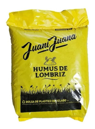 Humus De Lombriz Puro Orgánico Juanijuana 5 Litros 