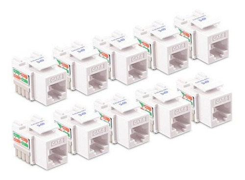 El Cable Listado Por Ul 10pack Cat6 Rj45 Keystone Jack Cat 6