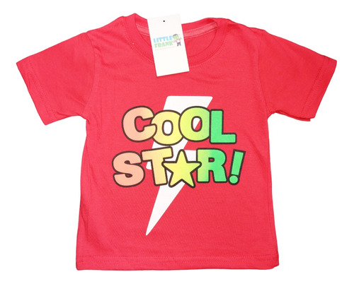 Remera  Bebe Manga Corta Nene Nena Cool Star Cancher Algodon