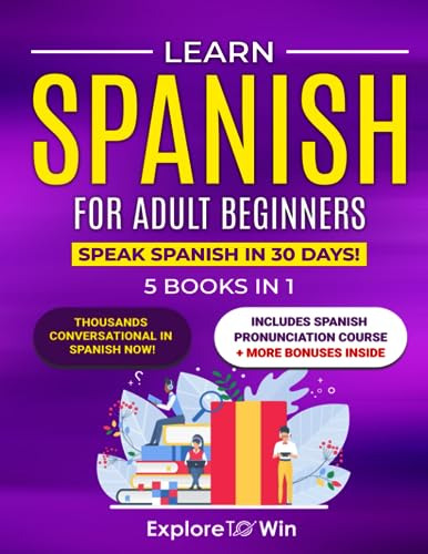 Paquete De Aprendizaje De Español: 5 Libros En 1 Y Bonificac