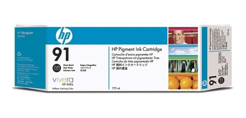 Cartucho Tinta Ploter Hp 91 C9465a Photo Black / Z6100 Org