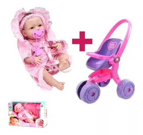 Boneca New Born Faz Xixi Bebê Reborn Com Acessórios Divertoys