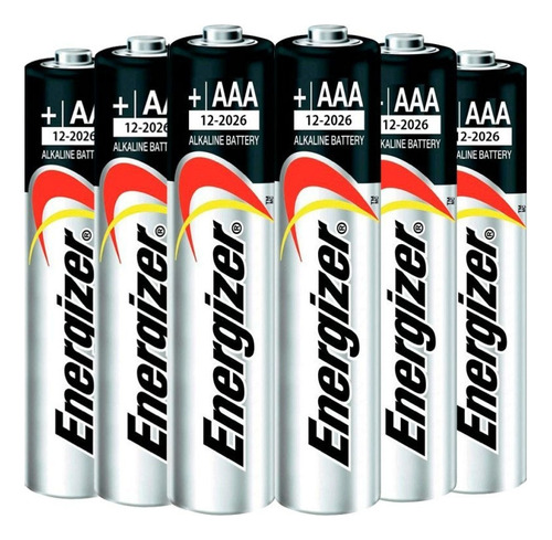 Pilha Alcalina Aaa 1,5v Max Energizer Cartela Com 6 Pilhas