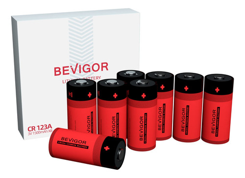 Bevigor Cr123a - Bateria De Litio De 3 V, Bateria Cr123a, 8