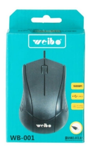 Mouse Optico Usb 1600 Dpi Weibo Wb-001