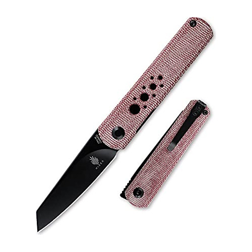 De Bolsillo Feist Red Micarta, Hoja De Forma De Tanto I...