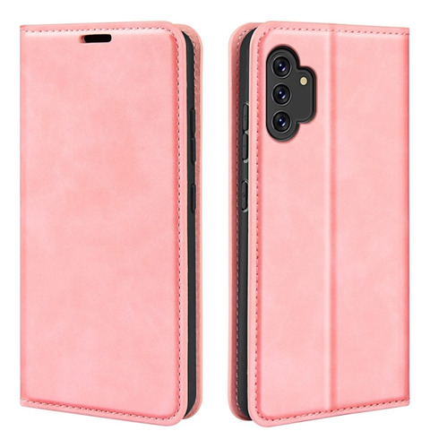 Funda Case Para Samsung A13 4g Flip Cover Rosa Antishock