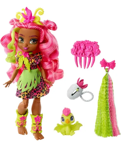 Mattel Cave Club Fernessa Doll (8-10 Pulgadas, Cabello Rosad