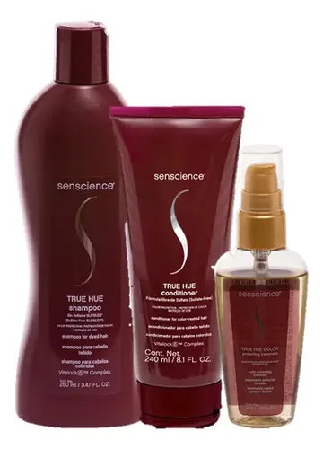 Senscience Kit True Hue Shampoo 280ml Condicionador 240ml e Óleo 55ml