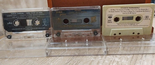 3 Cassettes Audio:vicente Fernandez,rocío Dúrcal, José José 