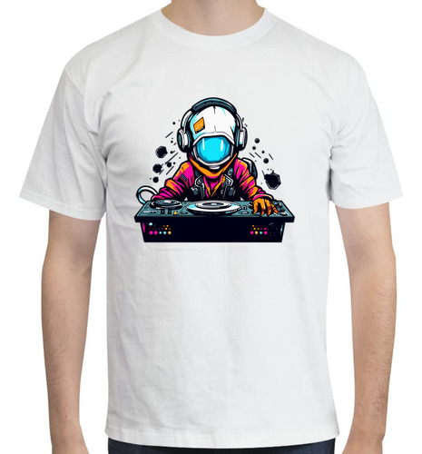 Playera Diseño De Astronauta Dj Music - Tornamesa Astronauta