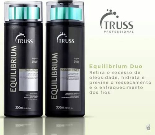 Truss Equilibrium Shampoo & Acond 300ml / Cuero Cab Graso
