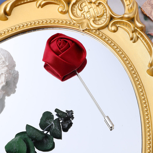 Broche Hecho A Mano Para Hombre Con Forma De Flor De Rosa Co