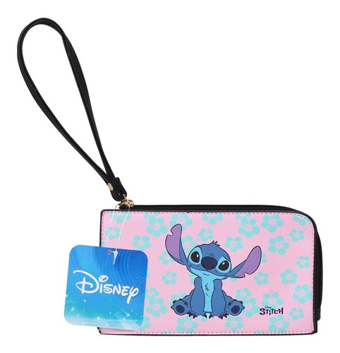 Carteira De Mão Necessaire C/ Alça Stitch Original Disney