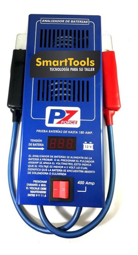 Imagen 3 de 4 de Analizador De Baterías Digital 12 Volts 450 Amp Pz Force