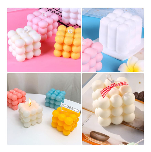 Paquete De 3 Moldes De Silicona For Velas