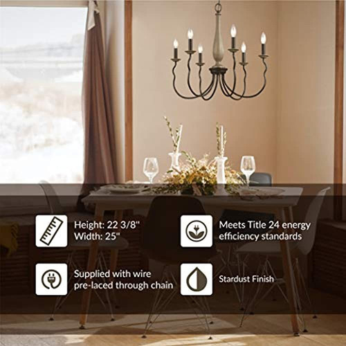 Sea Gull Lighting 3115806-846 Simira Candelabro De Seis Luce