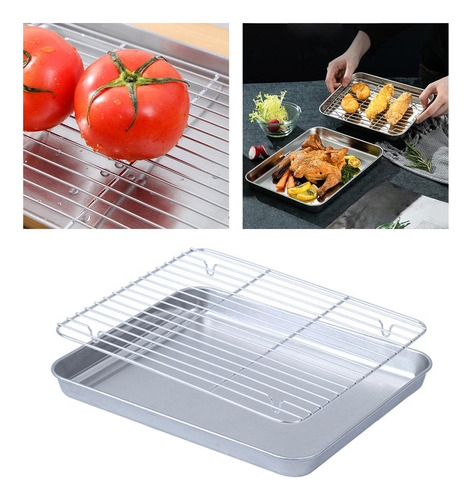 Bandeja De Horno Con Rejilla For Enfriar, Plato 28cmx23.5cm